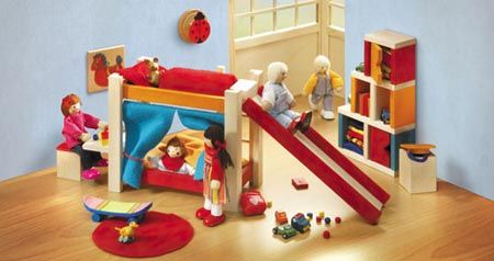 Amenajarea camerei copiilor - Jucariile din lemn