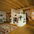 semineu alb in living rustic, contemporan