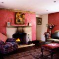 semineu in living roz in stil cottage