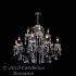 Candelabru AURORA 10+5x40W E14 Crom si sticla