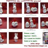 iepurasi si oua de Paste - figurine de colorat/de pictat din ipsos